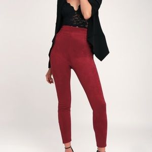 NWT Vegan Suede High Waist Leggings